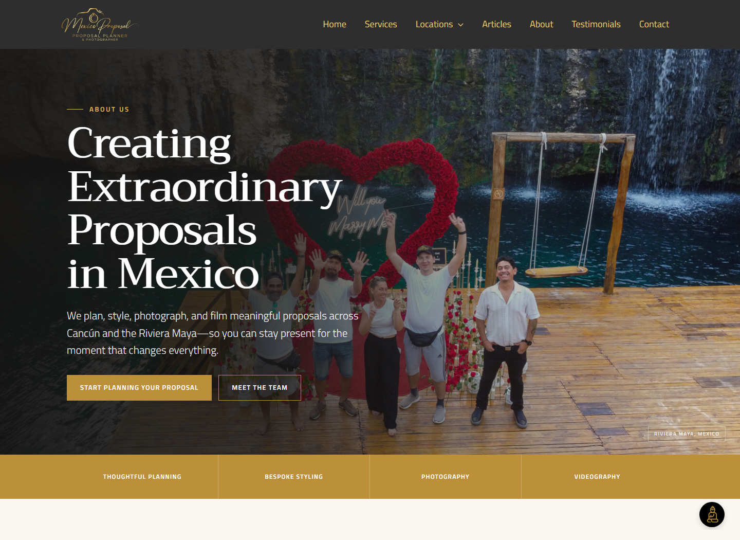 Desktop view of the Mexico Proposal About page
