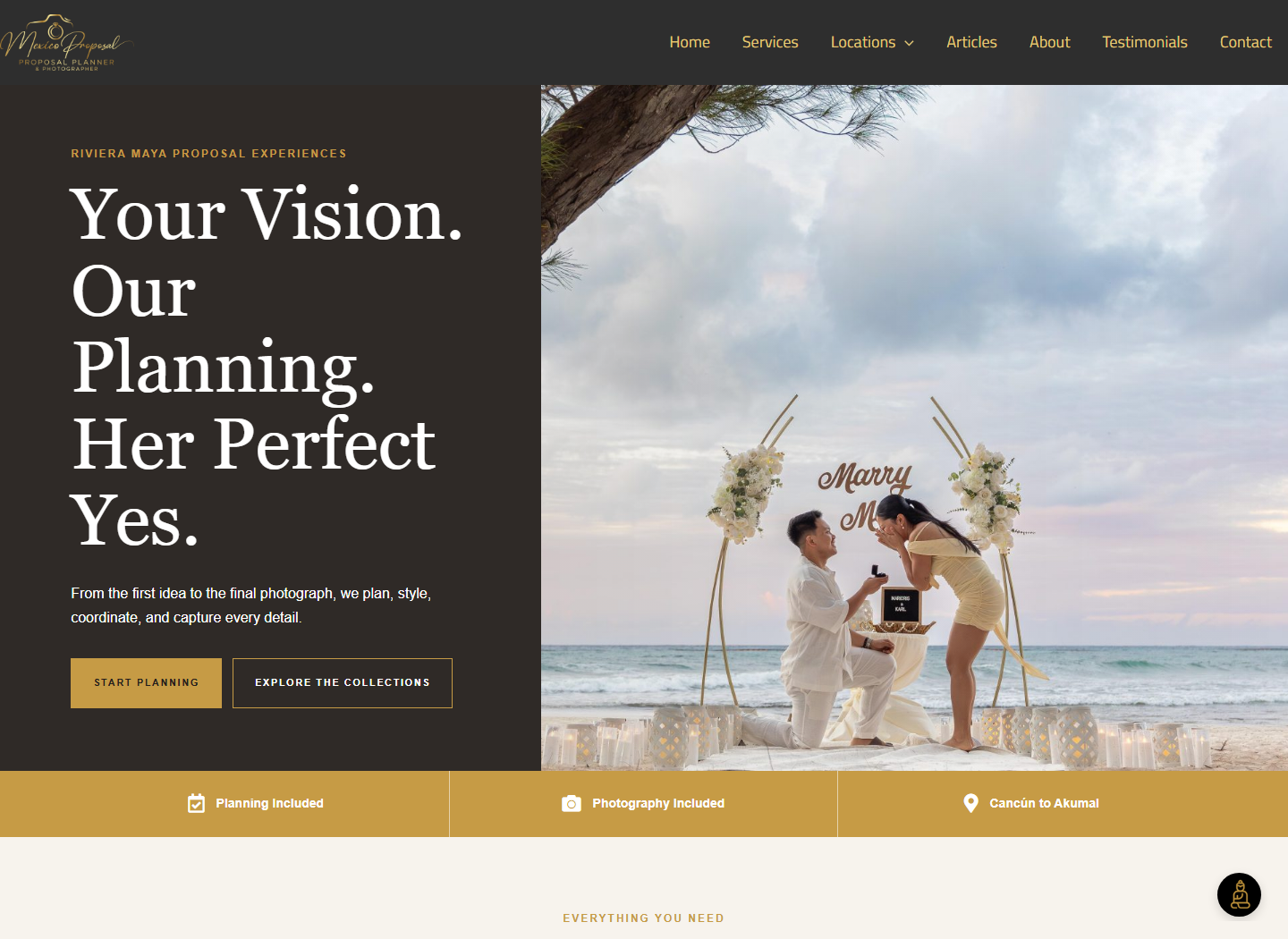 Desktop view of the Mexico Proposal proposal-planning page